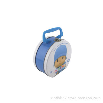 metal lunch box, tin lunch box, tin box with handle